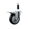 Service Caster 4'' Black Poly Swivel 7/8'' Expanding Stem Caster Total Lock Brake SCC-EXTTL20S414-PPUB-BLK-78 - alternate 1